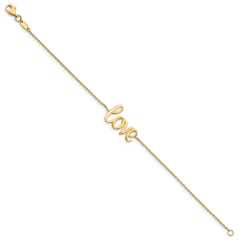 14K Polished LOVE Bracelet