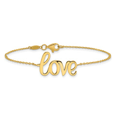 14K Polished LOVE Bracelet