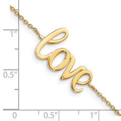 14K Polished LOVE Bracelet