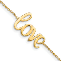 14K Polished LOVE Bracelet