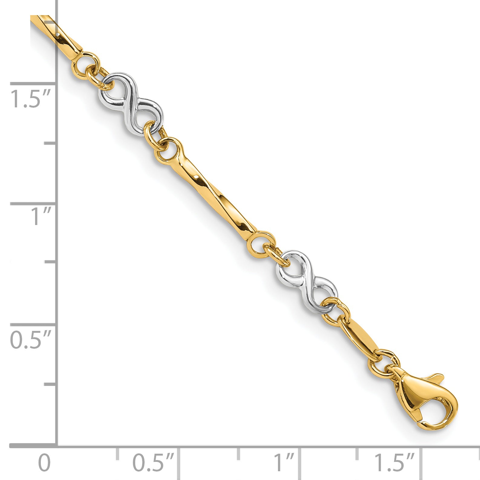 14K Two-tone Fancy Link Bracelet