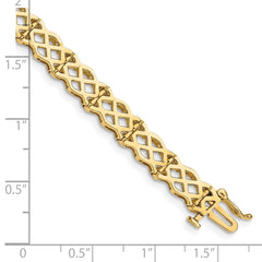 14K Polished Criss Cross Bracelet