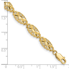 14K Diamond-Cut Bracelet