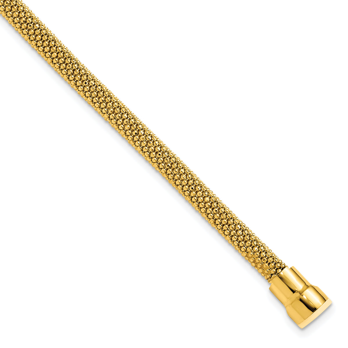 Sterling Silver Gold-tone 18K Flash-plated Magnetic Bracelet