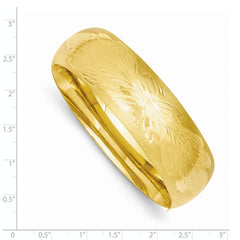 14k 13/16 Oversize Florentine Engraved Hinged Bangle Bracelet