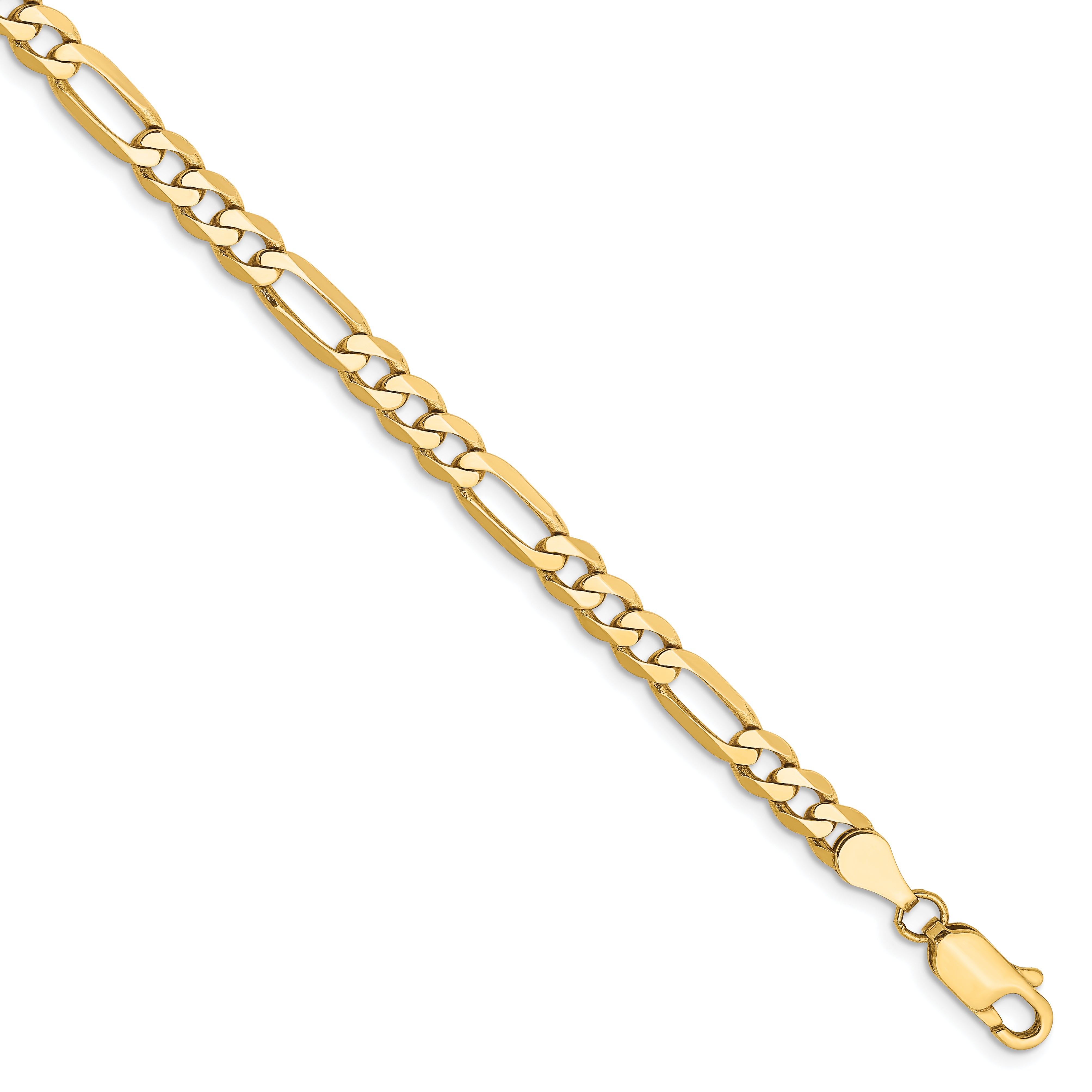 14k 4.75mm Flat Figaro Chain