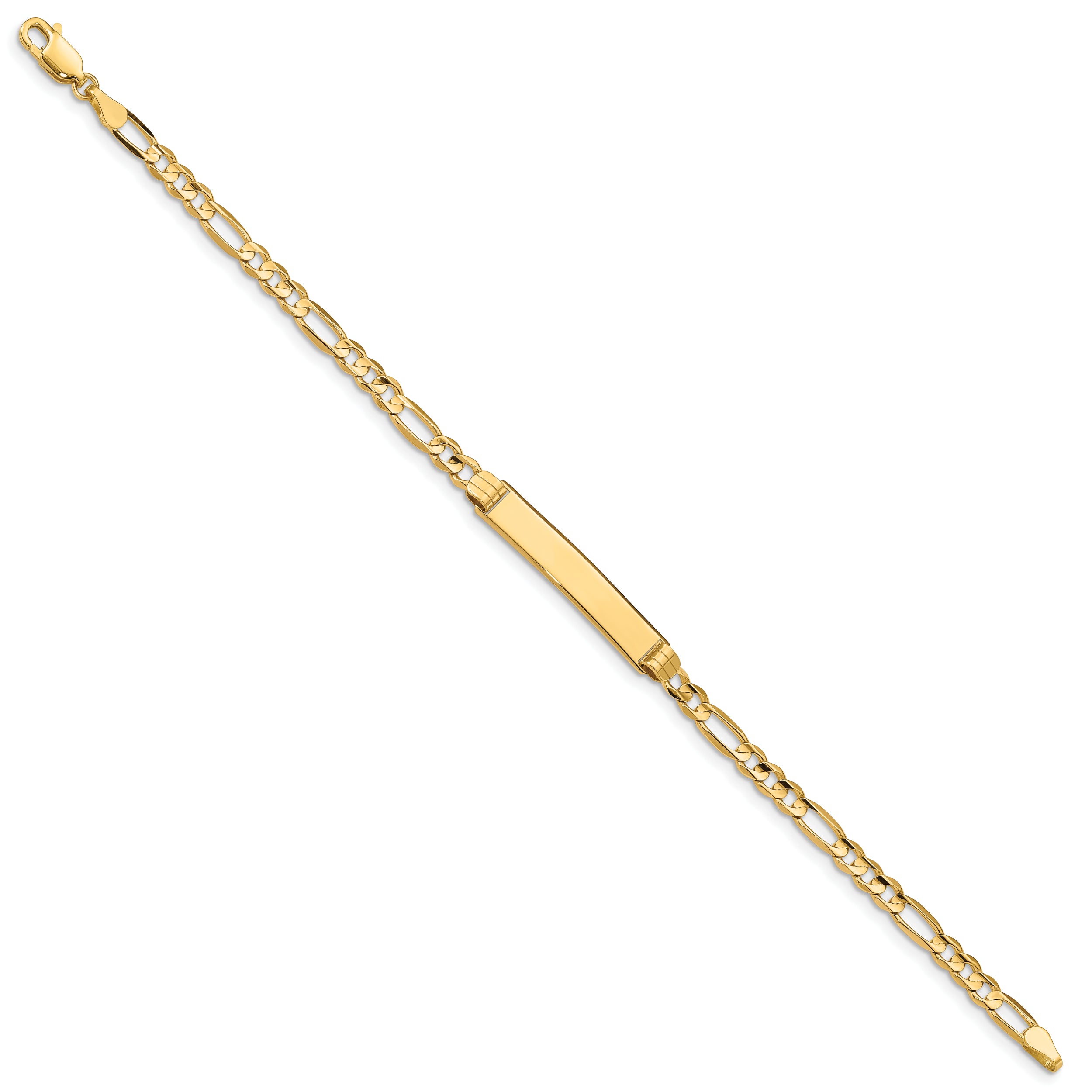 14k Figaro ID Bracelet