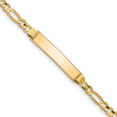 14k Figaro ID Bracelet