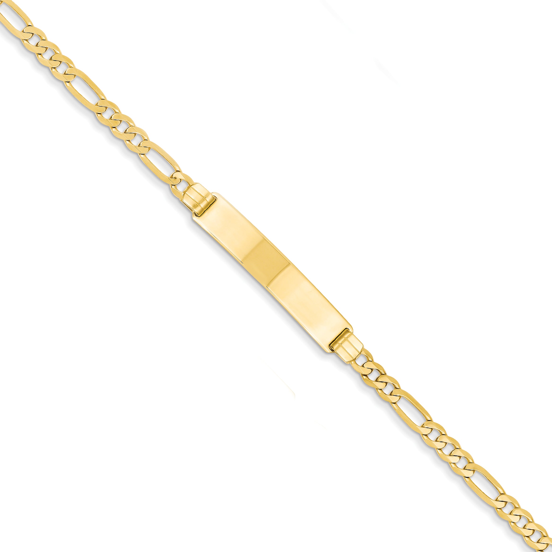 14k Figaro ID Bracelet