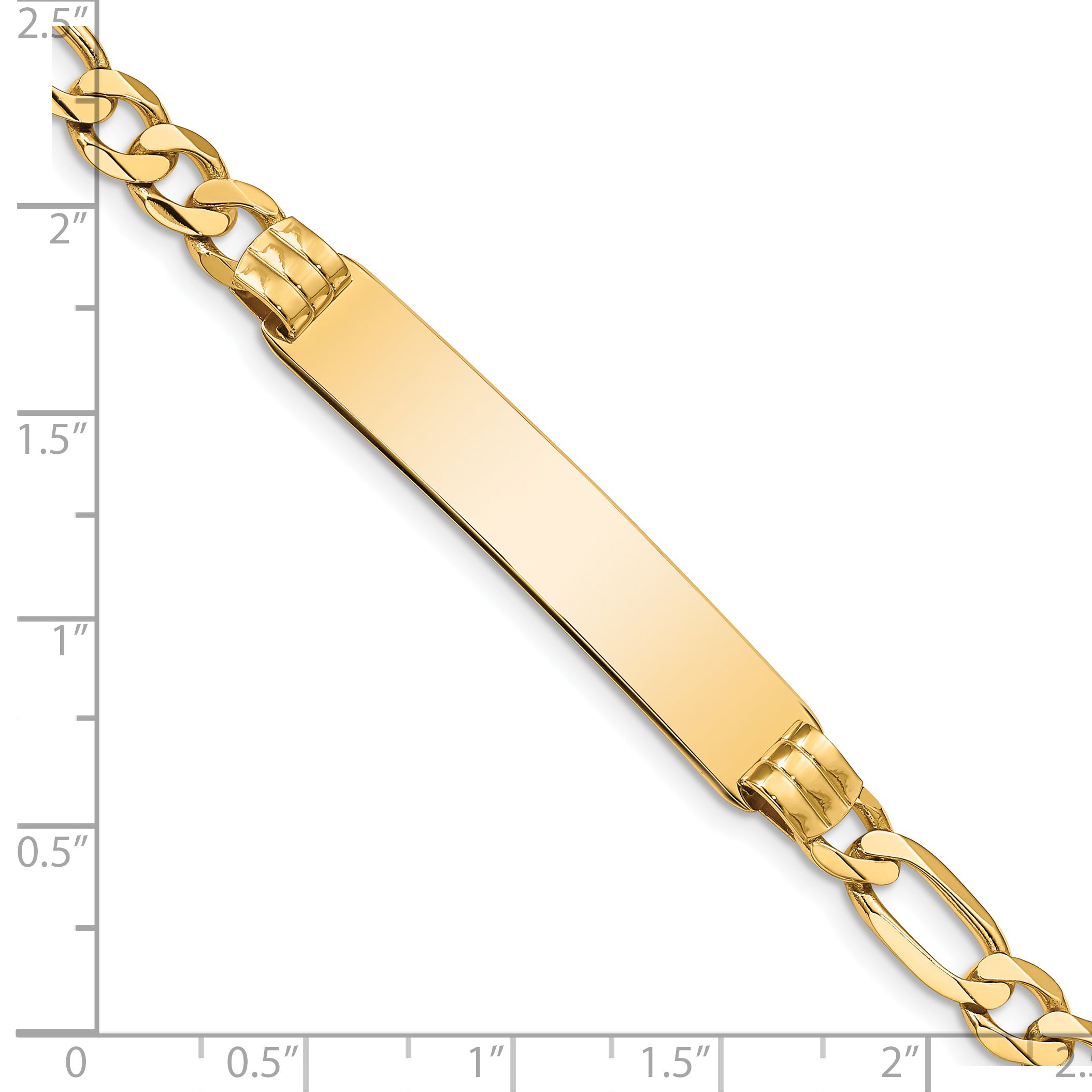 14k Figaro ID Bracelet