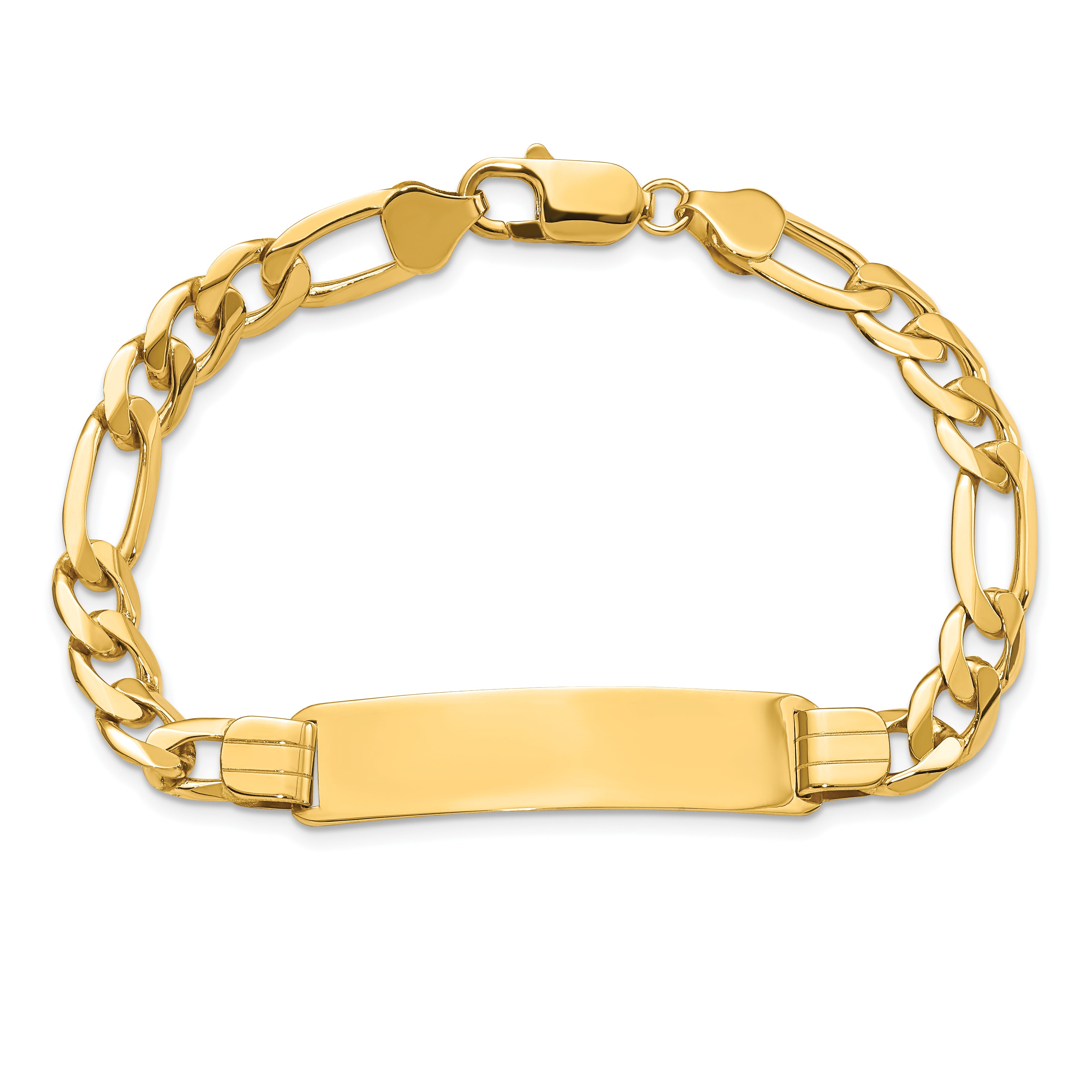 14k Figaro ID Bracelet