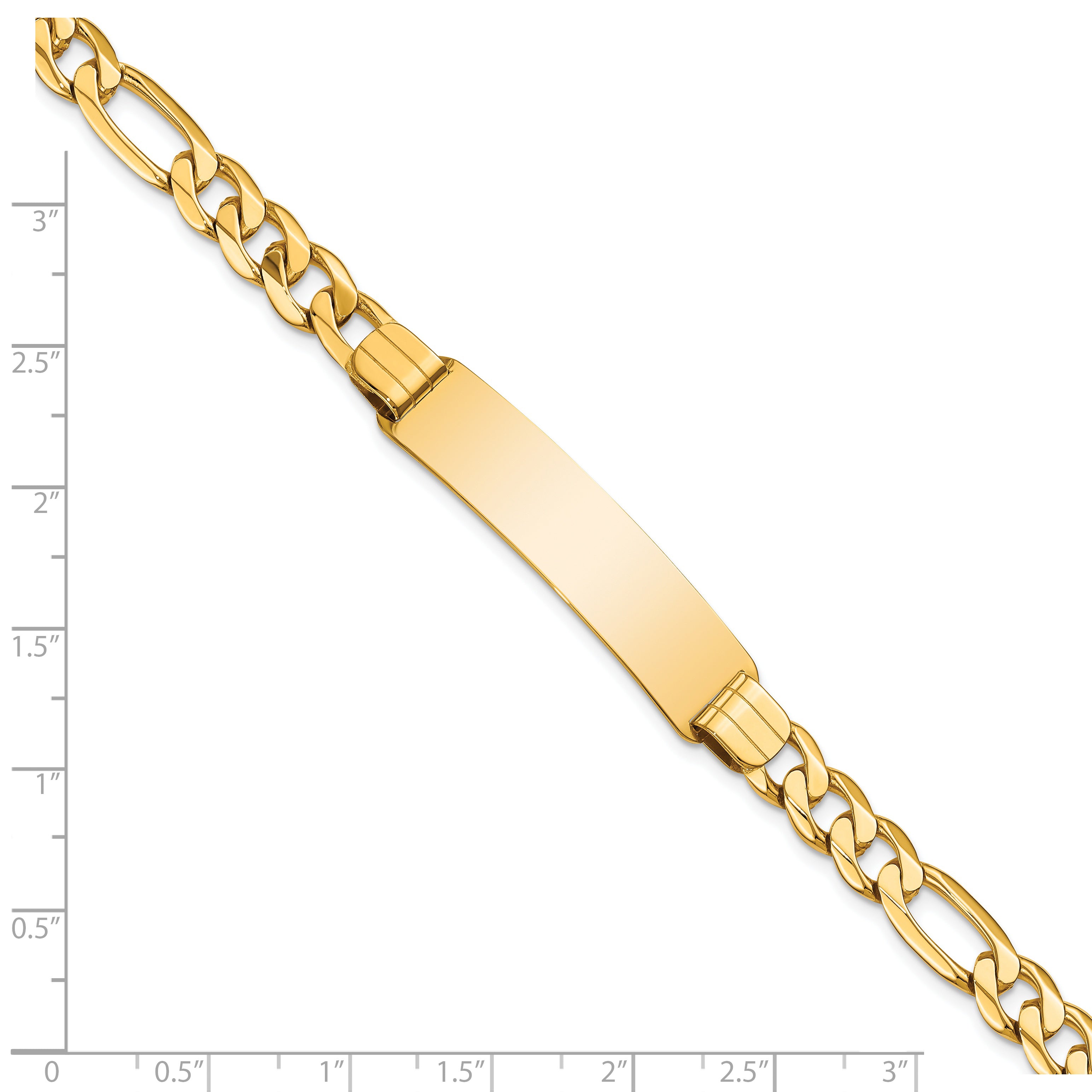 14k Figaro ID Bracelet