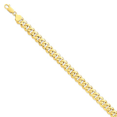 14k 8.5mm Solid Hand-Polished Fancy Link Bracelet