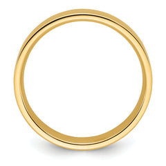 14k Yellow Gold 6mm Standard Weight Flat Comfort Fit Wedding Band Size 4