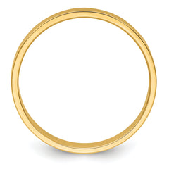 14k Yellow Gold 3mm Lightweight Flat Wedding Band Size 4