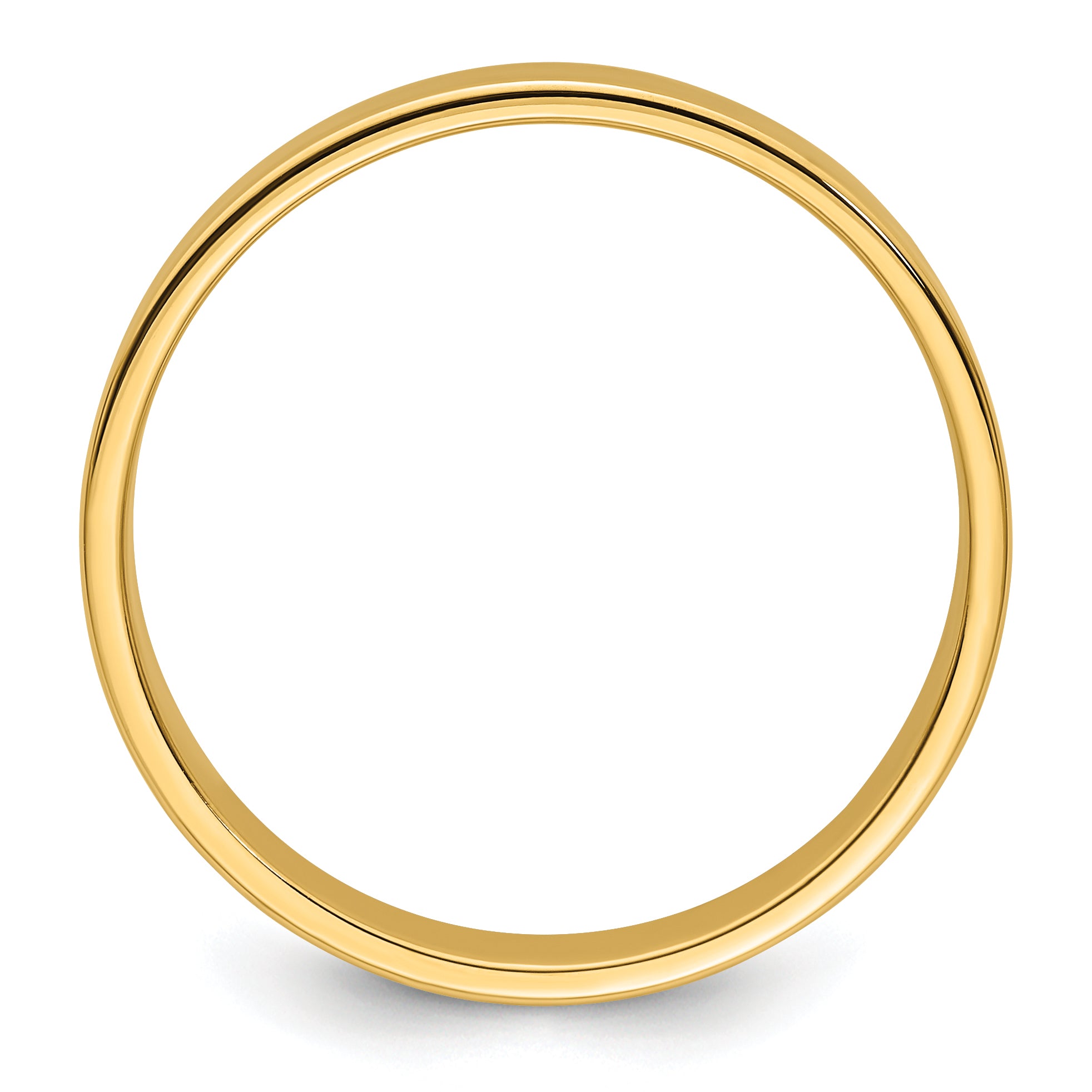 14k Yellow Gold 5mm Lightweight Flat Wedding Band Size 4