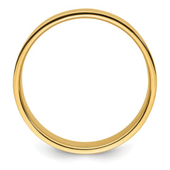 14k Yellow Gold 8mm Lightweight Flat Wedding Band Size 4