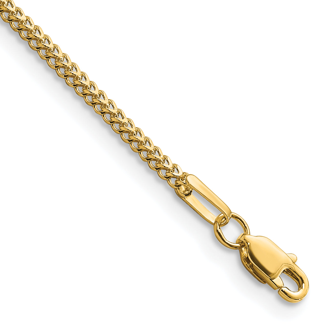 14K 8 inch 1.3mm Franco with Lobster Clasp Bracelet