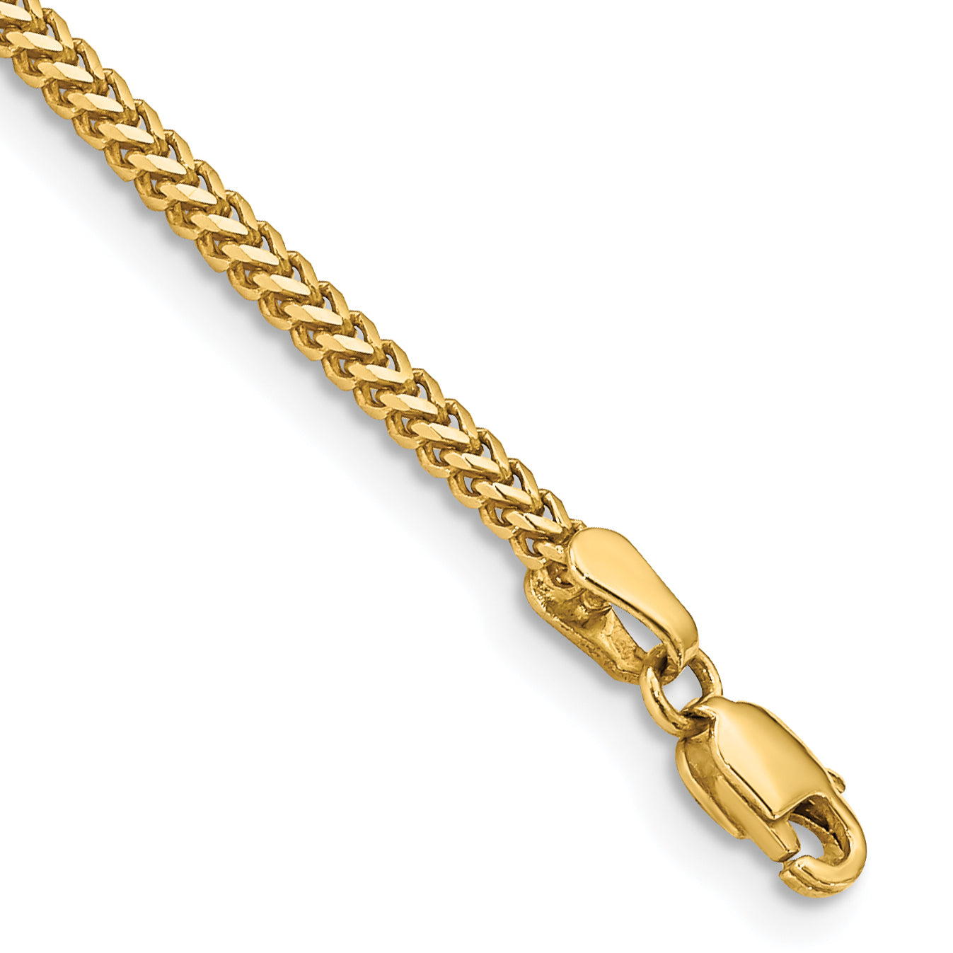 14K 8 inch 1.5mm Franco with Lobster Clasp Bracelet