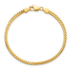 14K 7 inch 2.5mm Franco with Lobster Clasp Bracelet