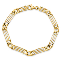 14k Polished Link Bracelet