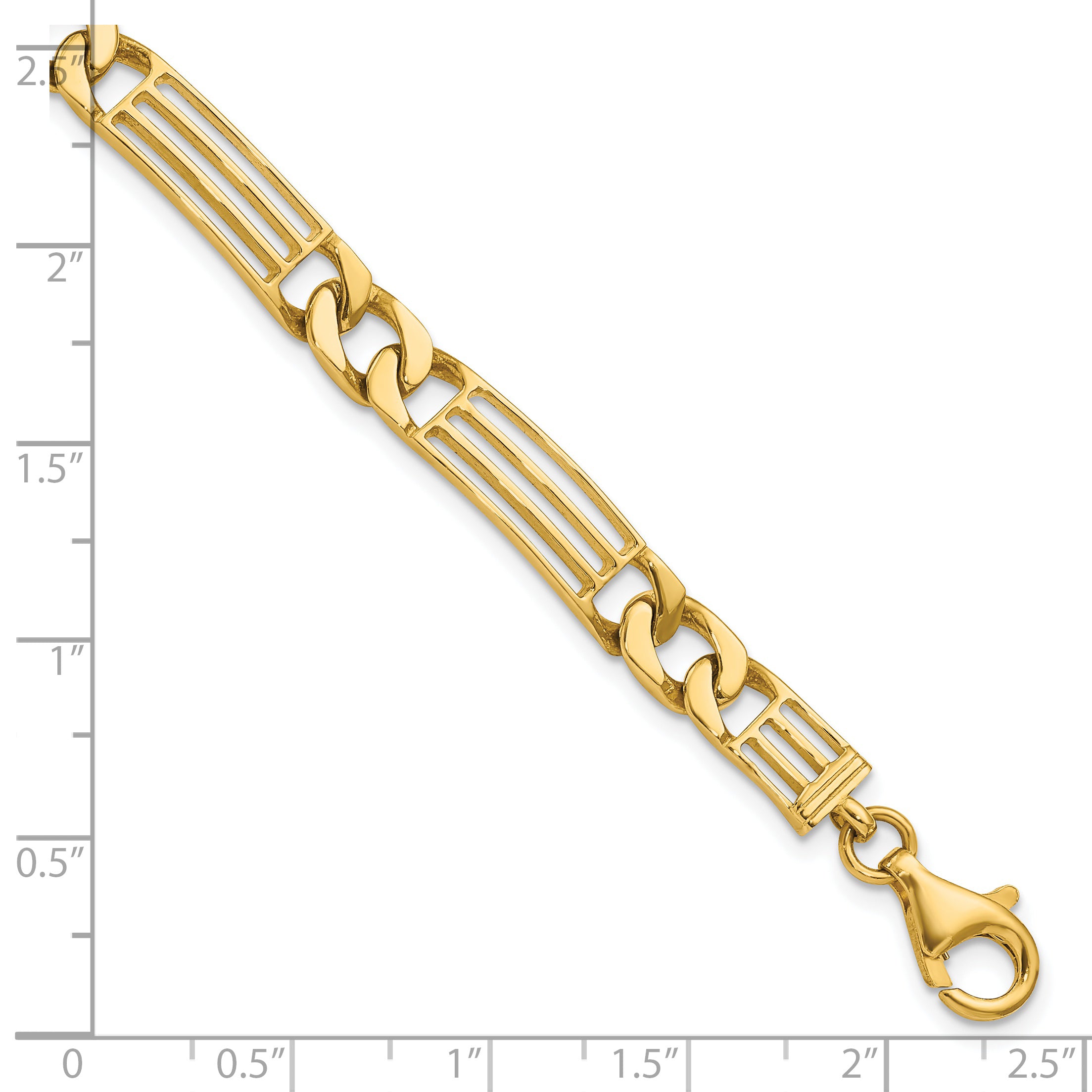 14k Polished Link Bracelet