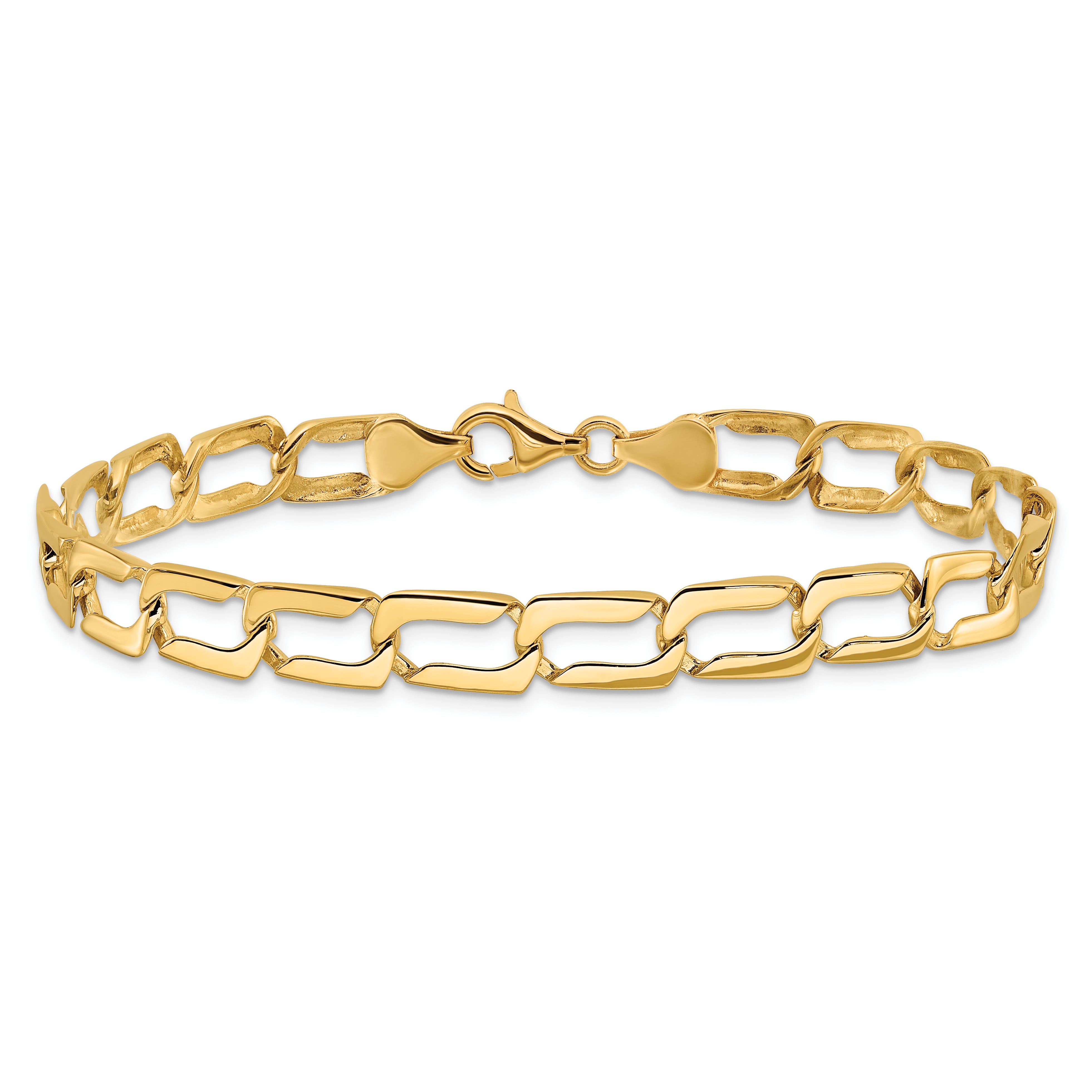 14k Polished Link Bracelet