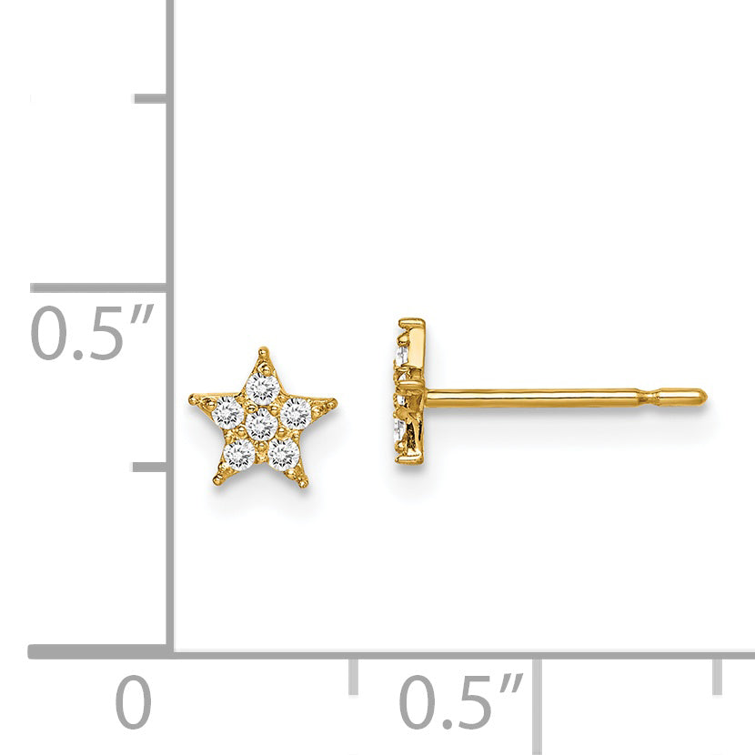 14k Madi K Star CZ Earrings