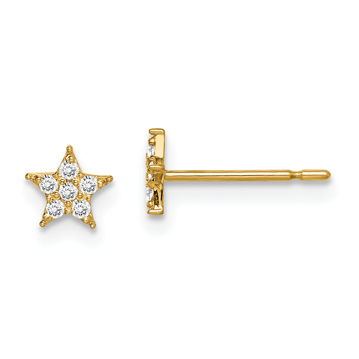 14k Madi K Star CZ Earrings