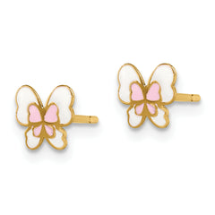 14k Madi K Enamel Butterfly Post Earrings