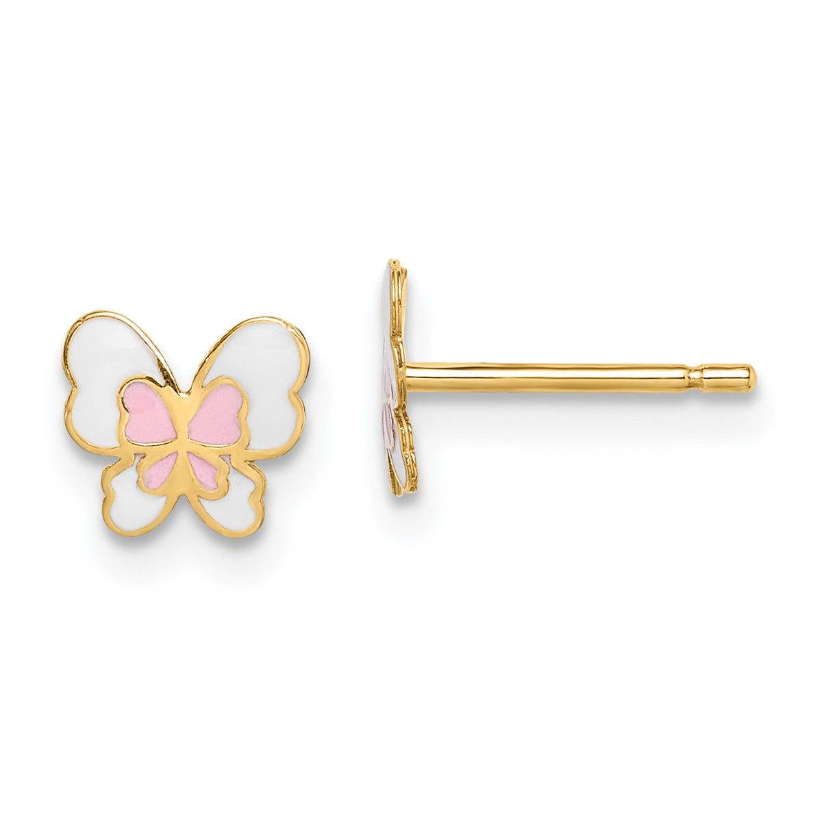 14k Madi K Enamel Butterfly Post Earrings