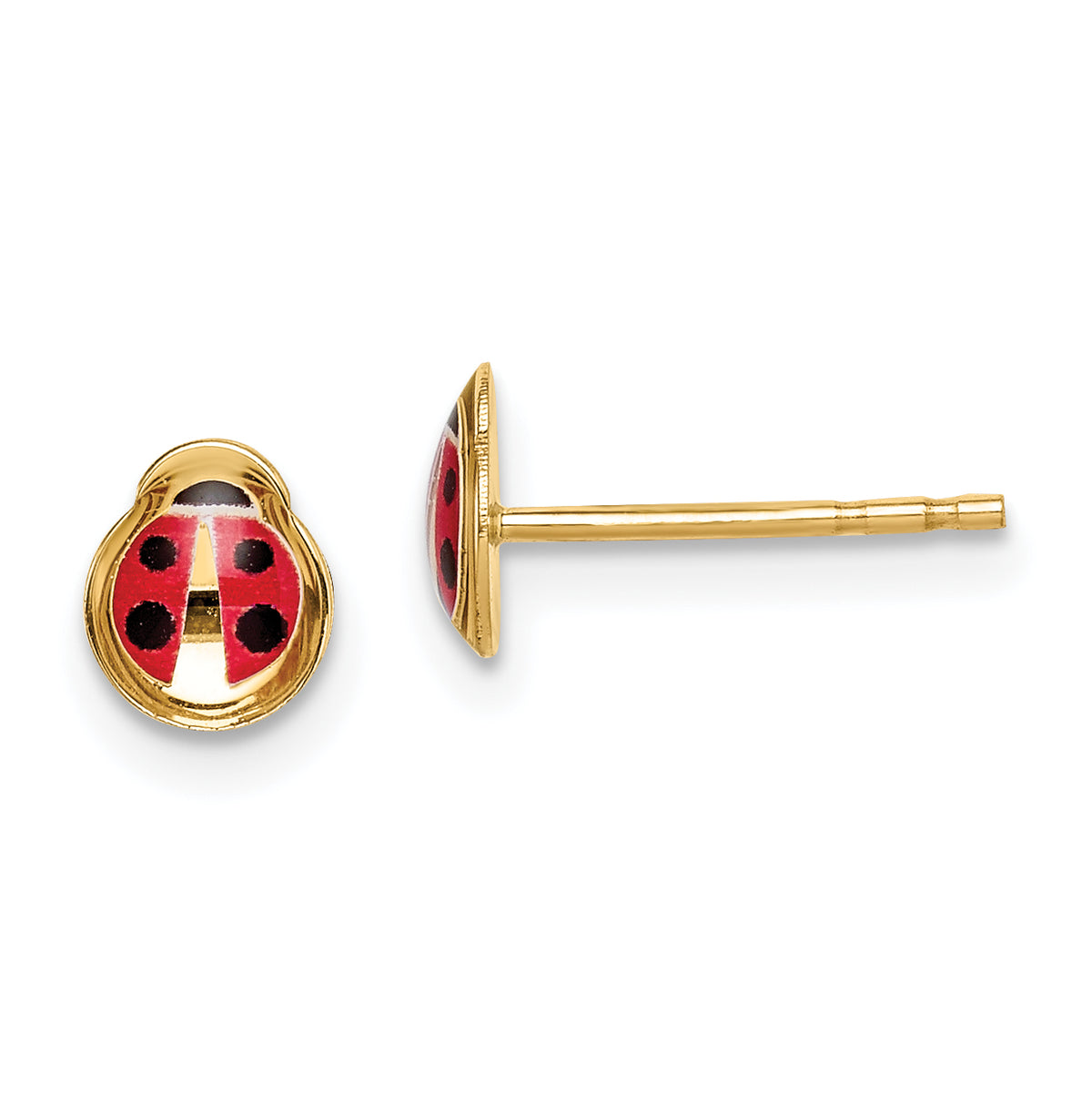 14k Madi K Enamel Ladybug Post Earrings