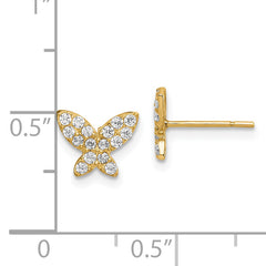 14k Madi K Butterfly CZ Post Earrings