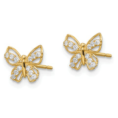 14k Madi K Butterfly CZ Stud Earrings