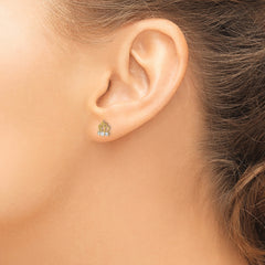 14k Madi K CZ Crown Post Earrings