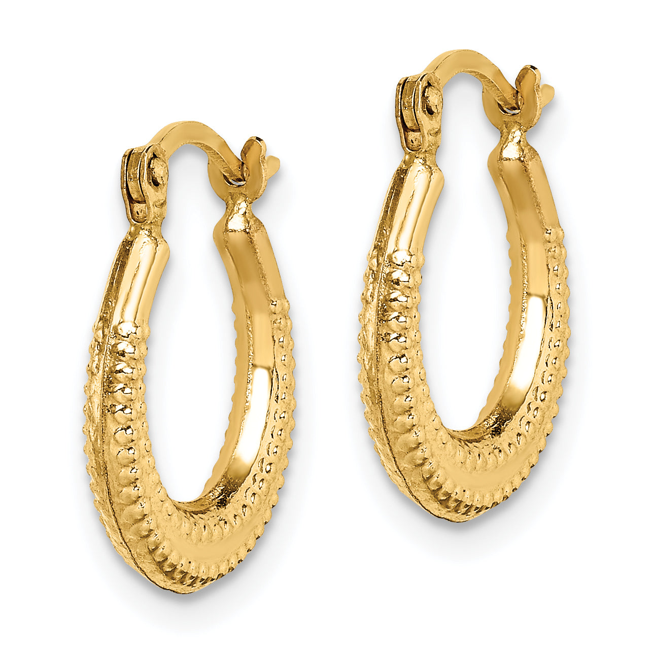 14k Madi K Textured Hoop Earrings