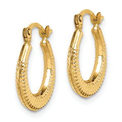 14k Madi K Textured Hoop Earrings