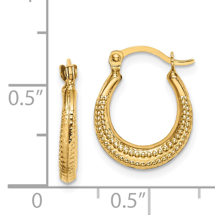 14k Madi K Textured Hoop Earrings