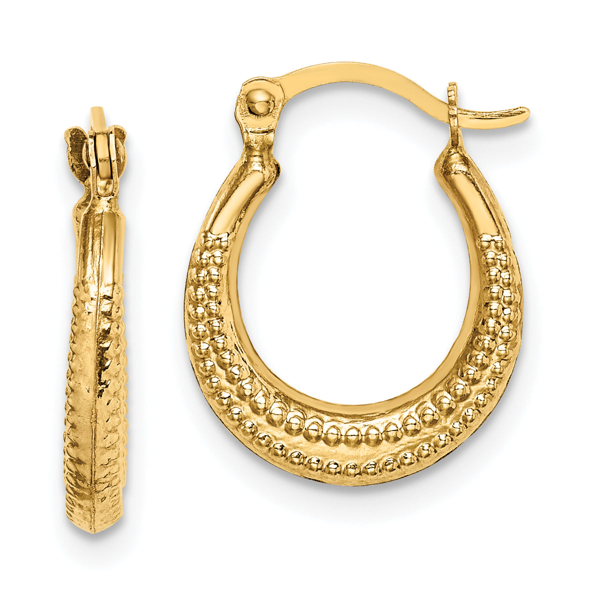 14k Madi K Textured Hoop Earrings