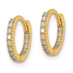 14k Madi K CZ Hinged Hoop Earrings