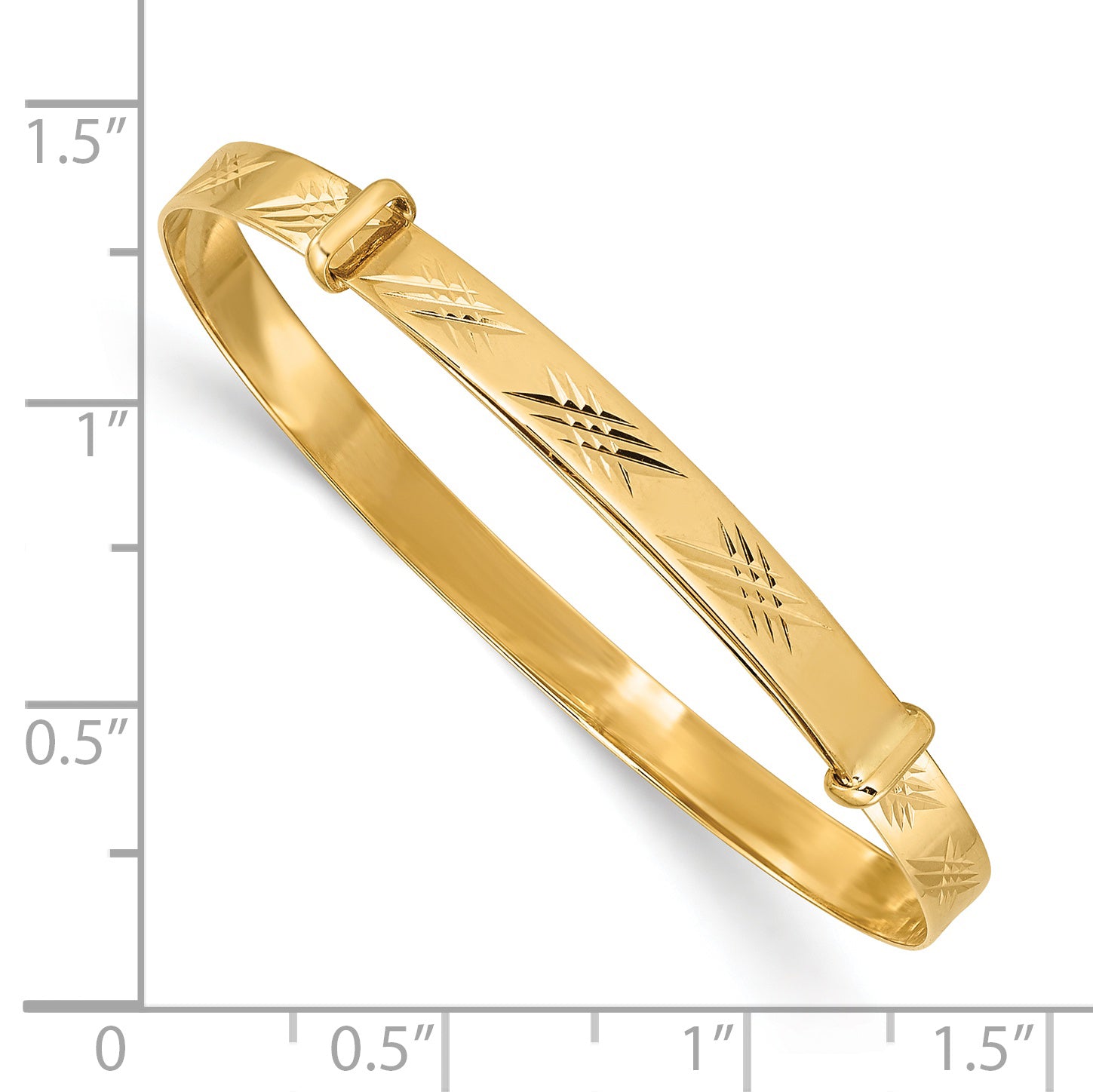 14K Madi K Polished D/C Expandable Baby Bangle