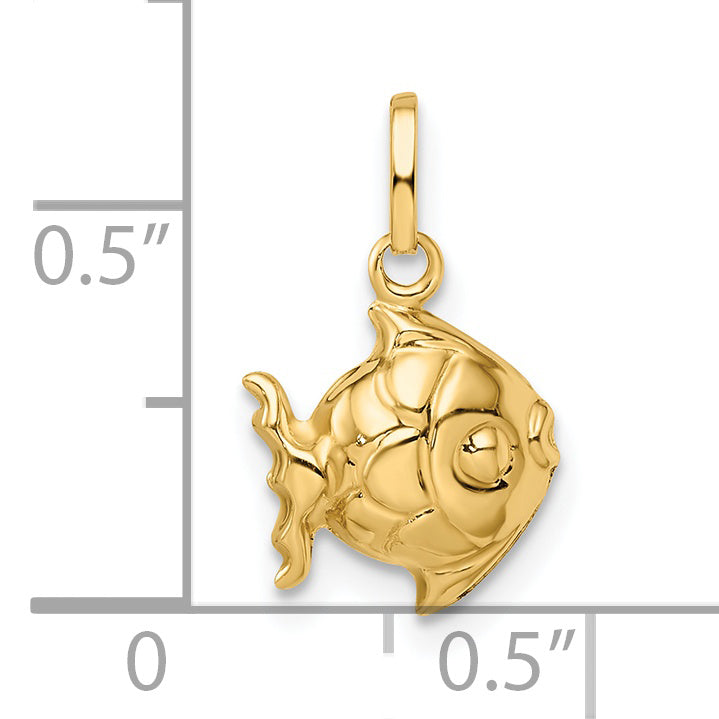 14k Madi K Polished 3-D Fish Pendant