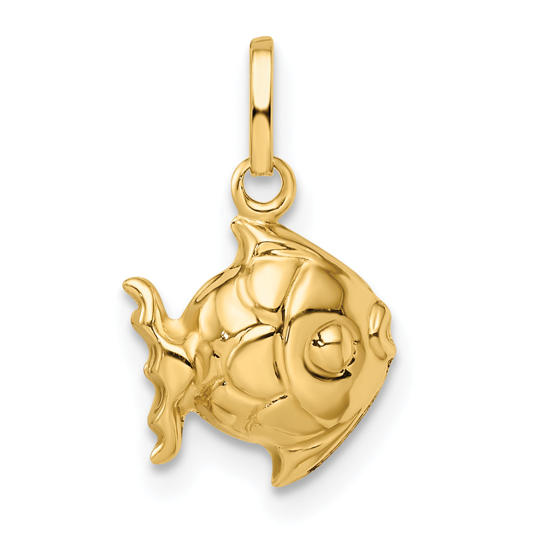 14k Madi K Polished 3-D Fish Pendant