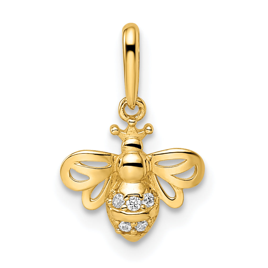 14k Madi K CZ Bumble Bee Pendant