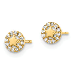 14k Madi K CZ Star Post Earrings