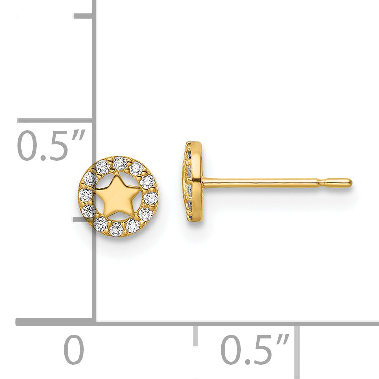 14k Madi K CZ Star Post Earrings