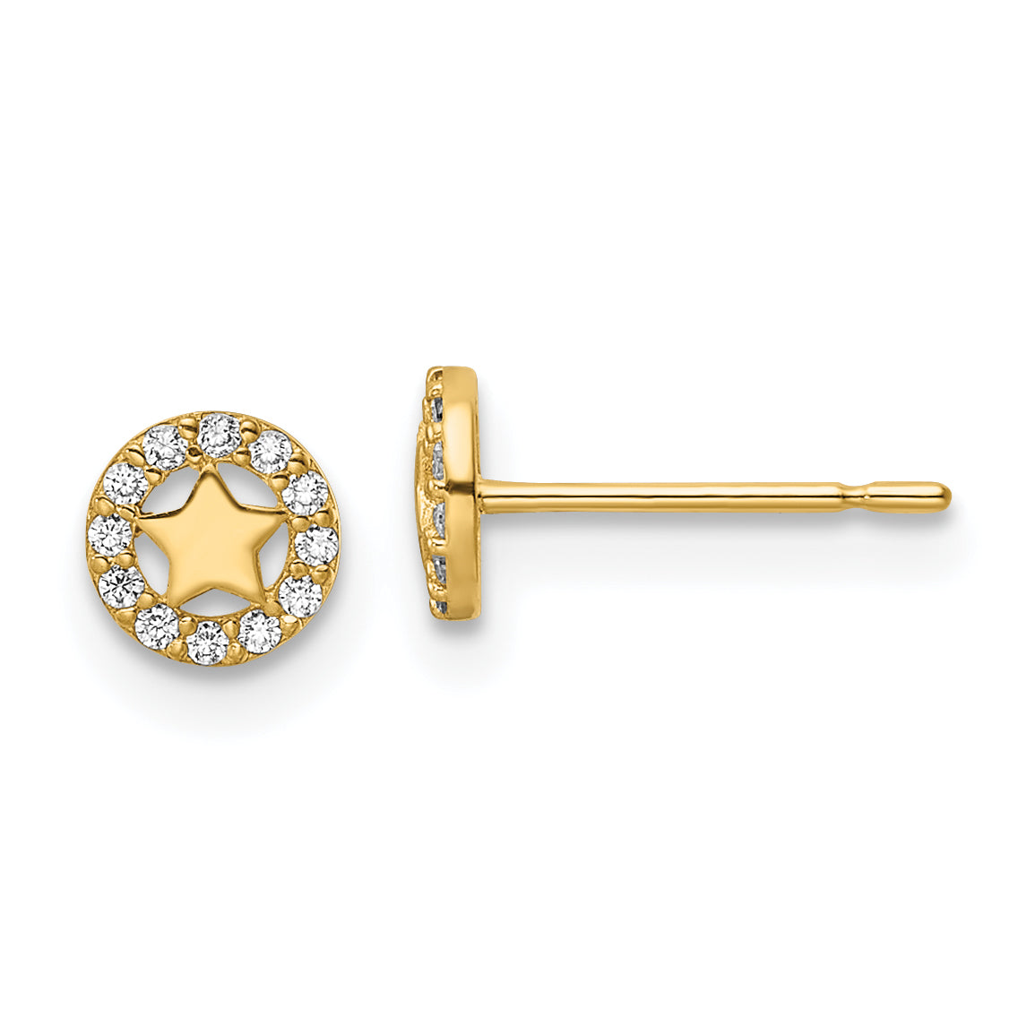 14k Madi K CZ Star Post Earrings