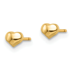 14k Madi K Polished Heart Post Earrings