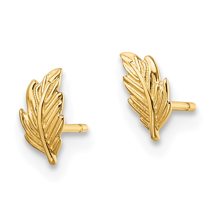 14k Madi K Leaf Post Earrings