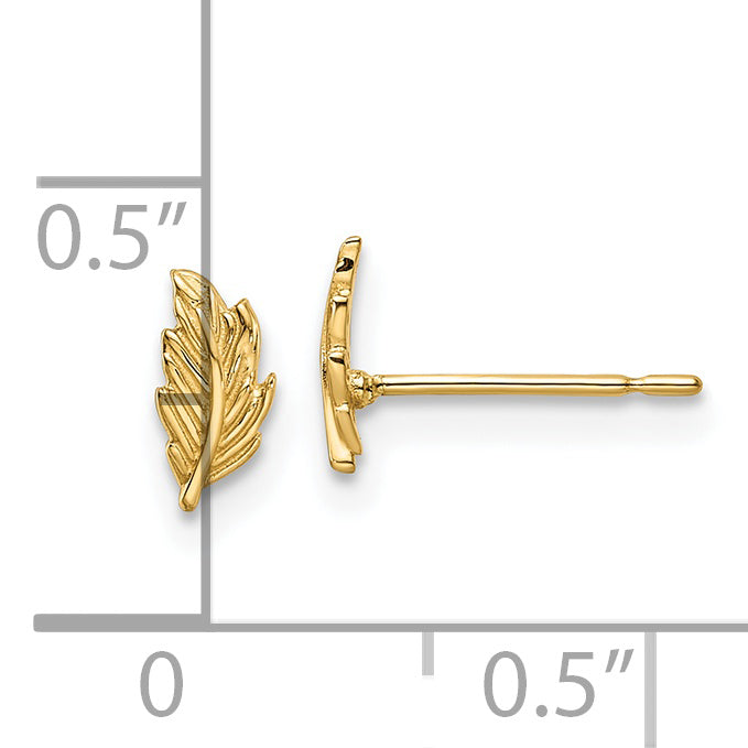 14k Madi K Leaf Post Earrings